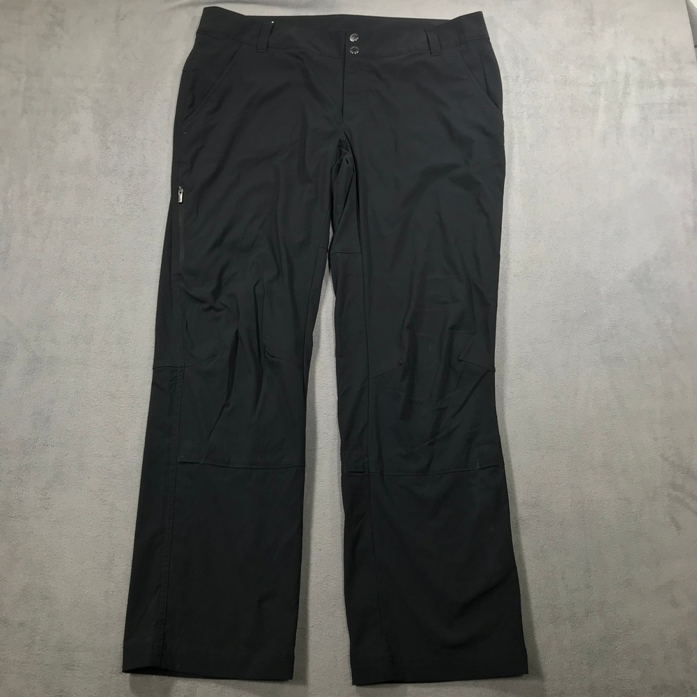 Columbia Hiking Pants Women 16 Short Black Excellent Omni-Shield Roll Up Legs